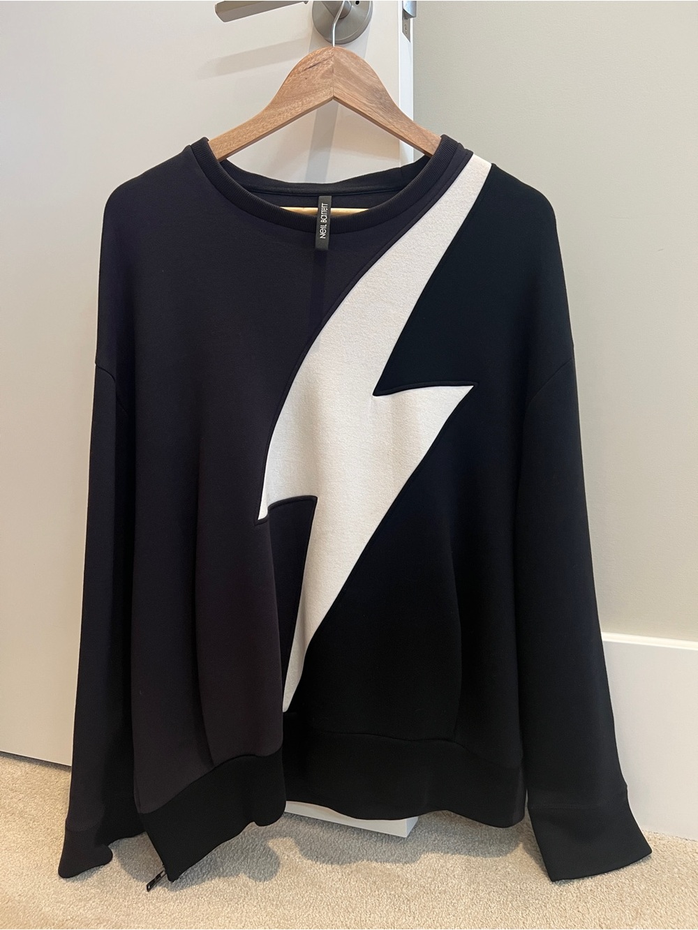 Neil Barrett Flash Neoprene Zip Sweatshirt